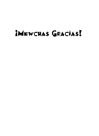 Mewchas Gracias Thank You Ecard Inside