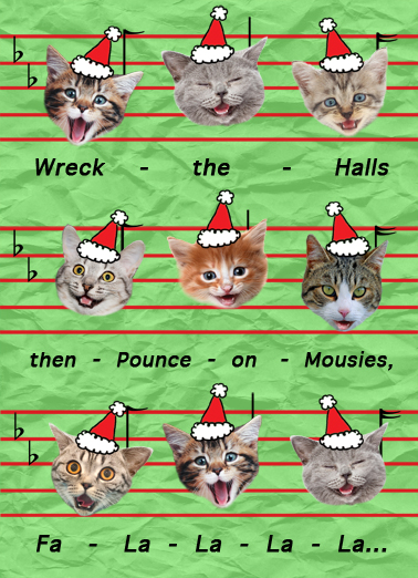 Mewsic Christmas Ecard Cover