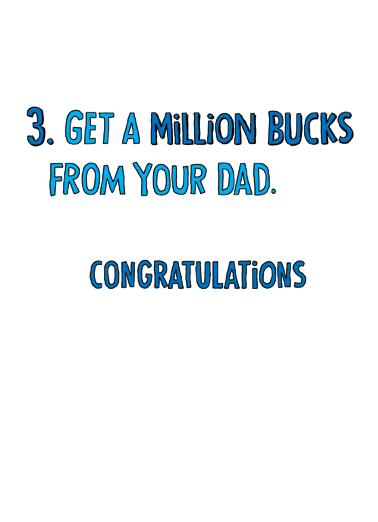 Million Bucks 5x7 greeting Card Inside