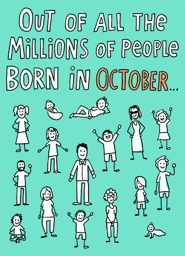 Million October BDAY  Ecard Cover