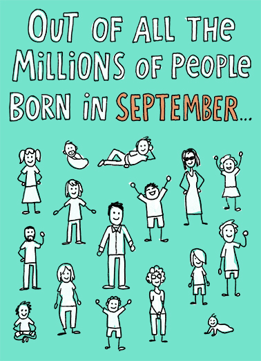 Million September BDAY September Birthday Ecard Cover