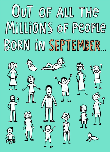 Million September BDAY  Card Cover