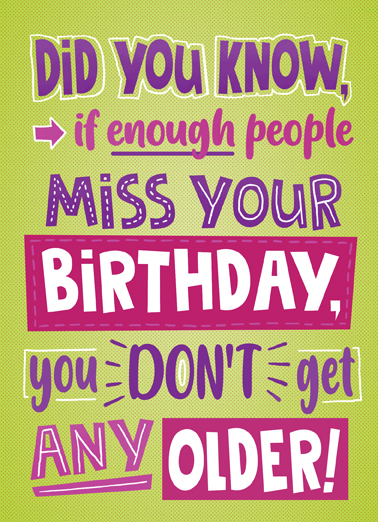 Miss Your Birthday Lettering Card Cover