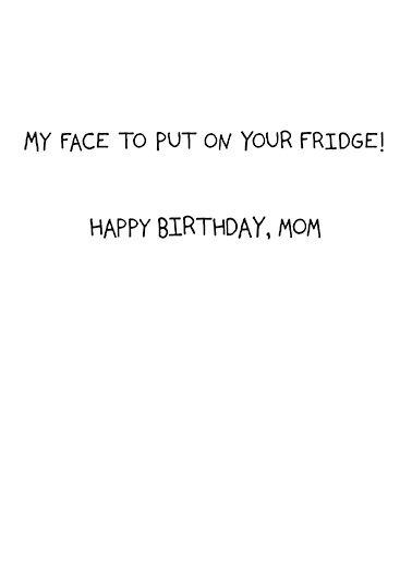 Mom Birthday Photo Card Inside