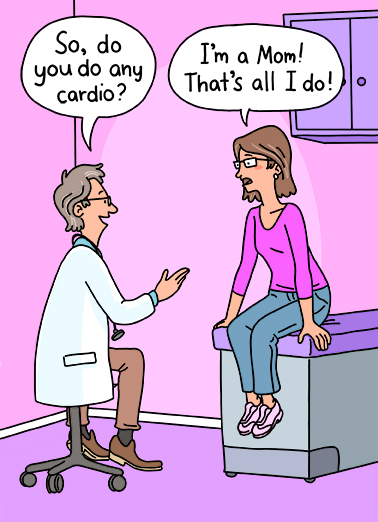 Mom Cardio Mother's Day Card Cover