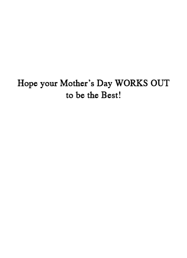 Mom Cardio Mother's Day Card Inside