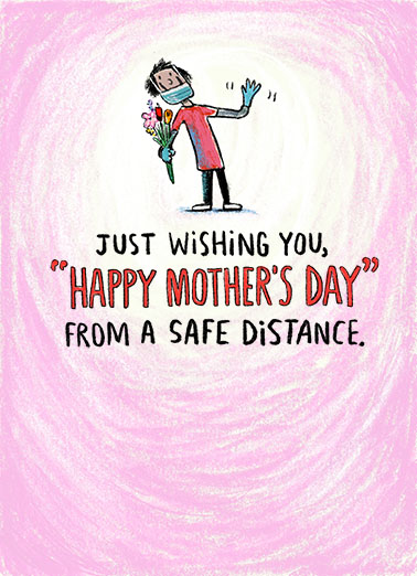 Mom Safe Distance Coronavirus Card Cover