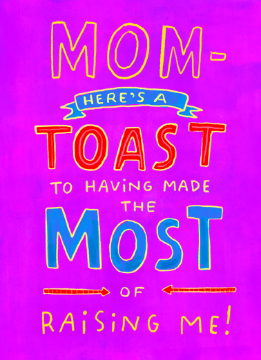 Mom Toast Most Mother's Day Card Cover
