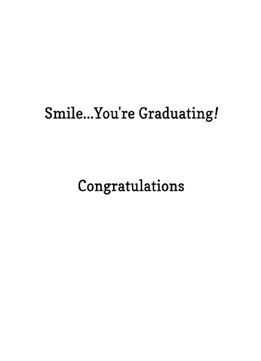 Mona Lisa Mask Grad Graduation Card Inside