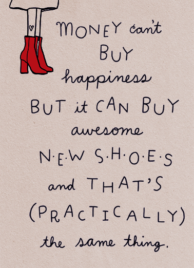 Money Buy Happiness  Ecard Cover