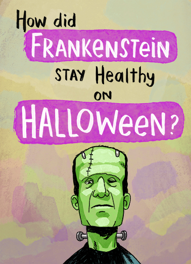 Monster Mask Halloween Card Cover