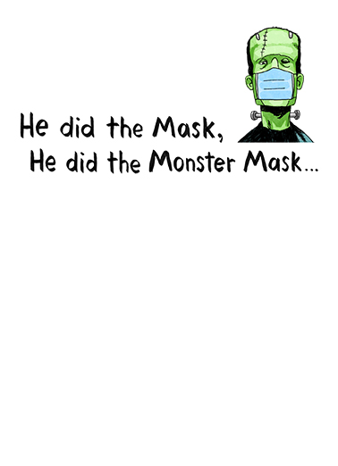 Monster Mask Halloween Card Inside