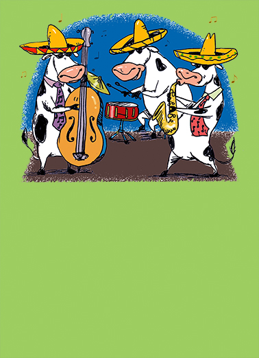 Moo Jazz Gracias Thank You Ecard Cover