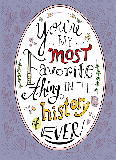Most Favorite Lettering Ecard Cover