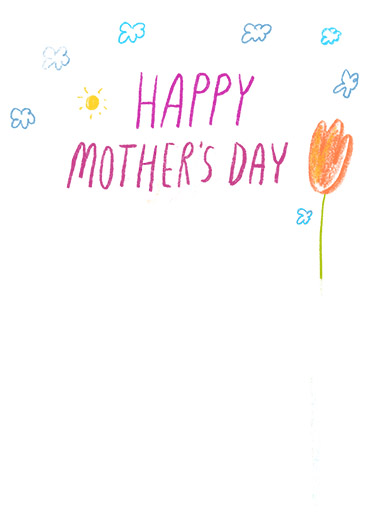 Mother's Day Blessings Flowers Card Inside