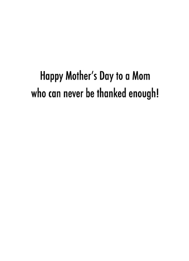 Mother's Day Chart From the Favorite Child Card Inside