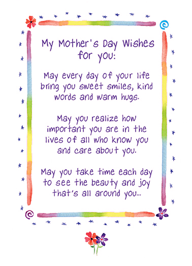 Mother's Day Wishes Mother's Day Card Cover