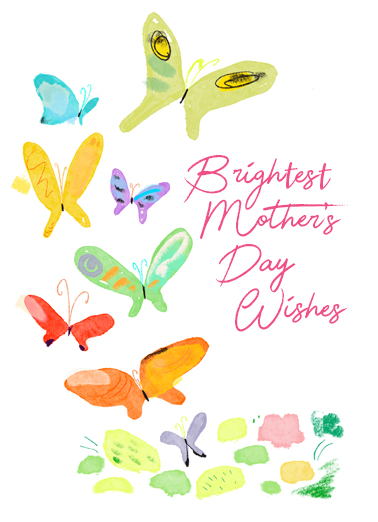 Mothers Day Butterflies Wishes Ecard Cover