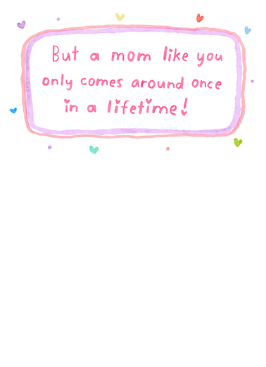 Mothers Day Once a Year  Ecard Inside