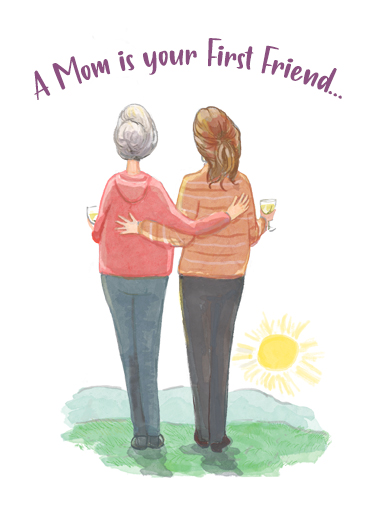 Mothers are Friends Sweet Card Cover