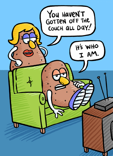 Mr Couch Potato Dad Father's Day Ecard Cover