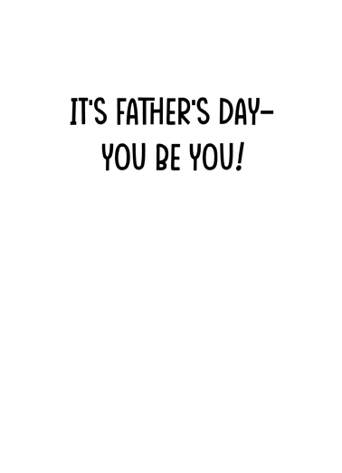 Mr Couch Potato Dad Father's Day Ecard Inside