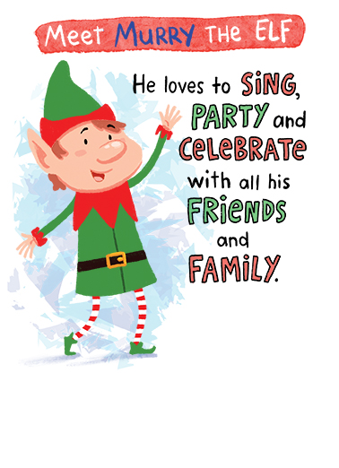 Murry the Elf Drinking Ecard Cover
