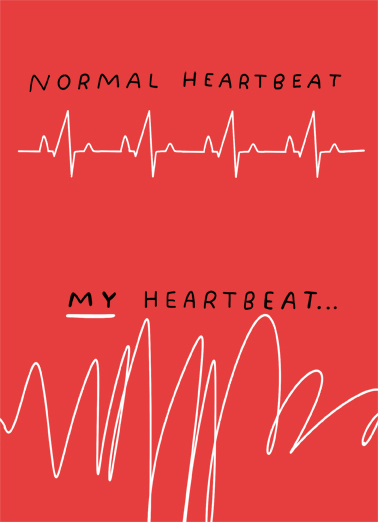 My Heartbeat Valentine's Day Card Cover