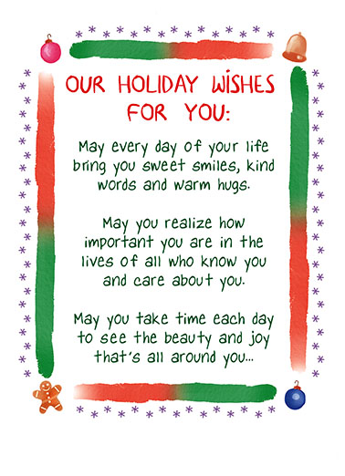 My Holiday Wishes Christmas Ecard Cover