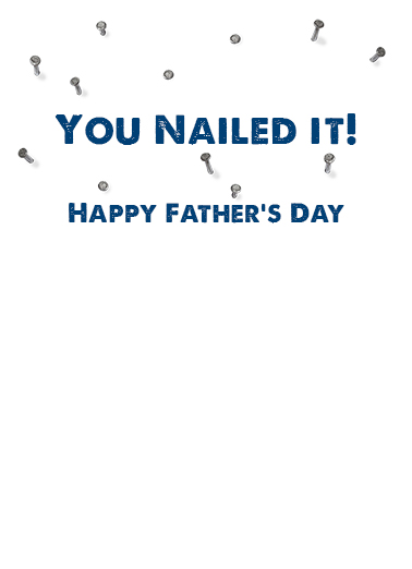 Nailed It Father's Day Ecard Inside