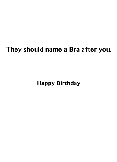 Name A Bra Funny Card Inside