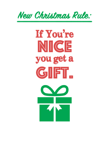 New Christmas Rule Christmas Card Cover