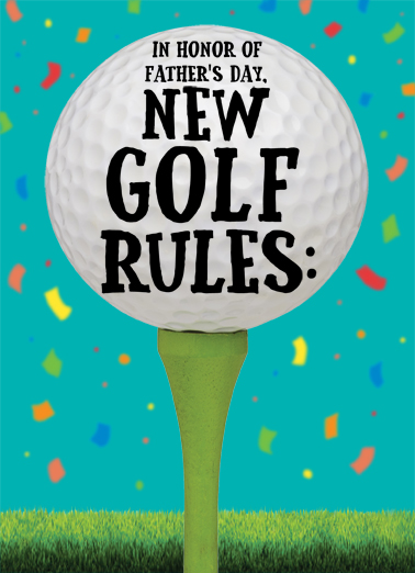 New Golf Rules FD Father's Day Card Cover