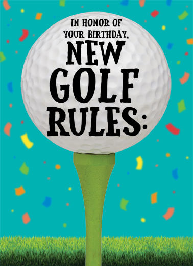 New Golf Rules 5x7 greeting Ecard Cover