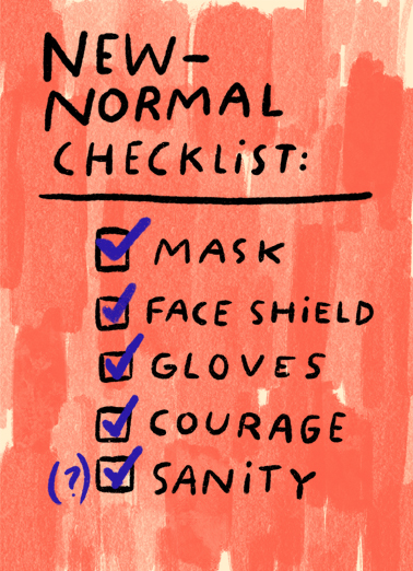 New Normal Checklist Miss You Card Cover