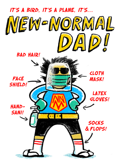 New Normal Dad Superhero Ecard Cover