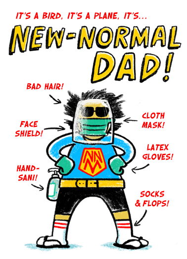 New Normal Dad 5x7 greeting Card Cover