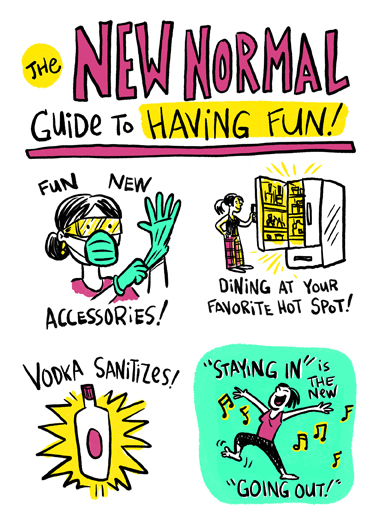 New Normal Fun Drinking Ecard Cover