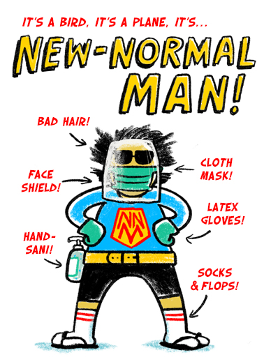 New Normal Man Quarantine Ecard Cover