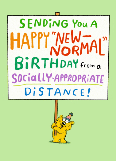 New Normal Sign Coronavirus Ecard Cover