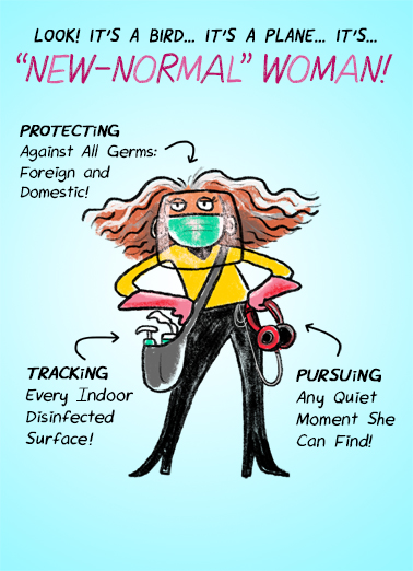 New Normal Woman Superhero Ecard Cover