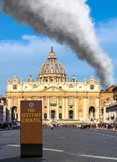 New Pope Smoke Birthday Ecard Cover