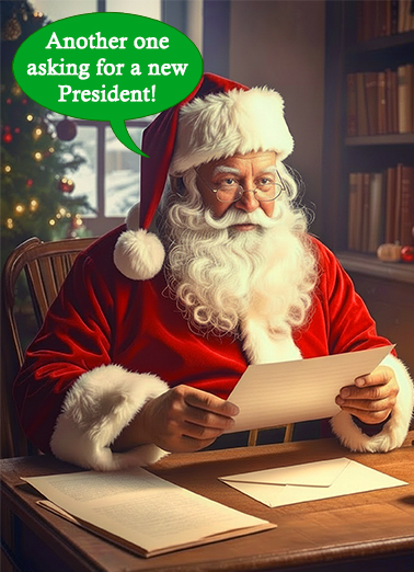 New President Christmas Card Cover