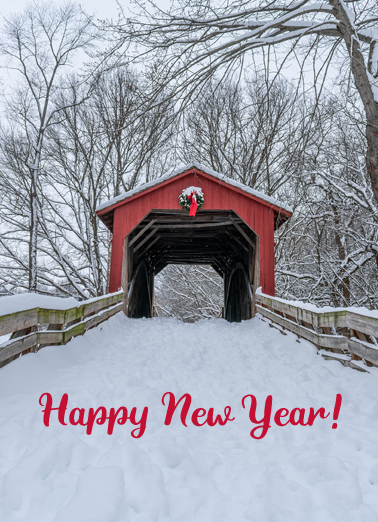 New Year Bridge New Year's Card Cover