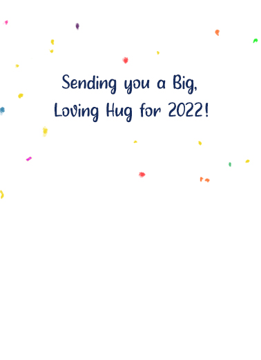 New Year Hug New Year's Card Inside