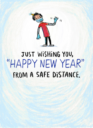 New Year Safe Distance New Year's Card Cover