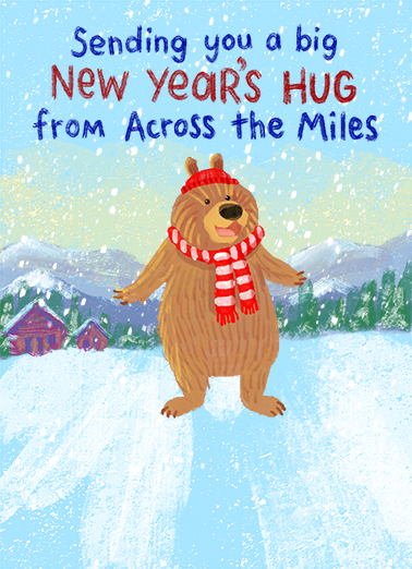 New Years Hug ATM Cute Animals Card Cover