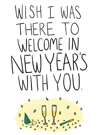 New Years With You Partying Card Cover