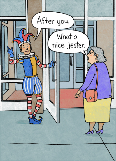 Nice Jester Birthday Card Cover