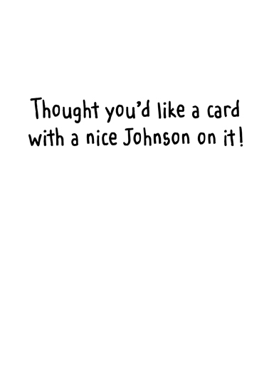 Nice Johnson Lee Card Inside